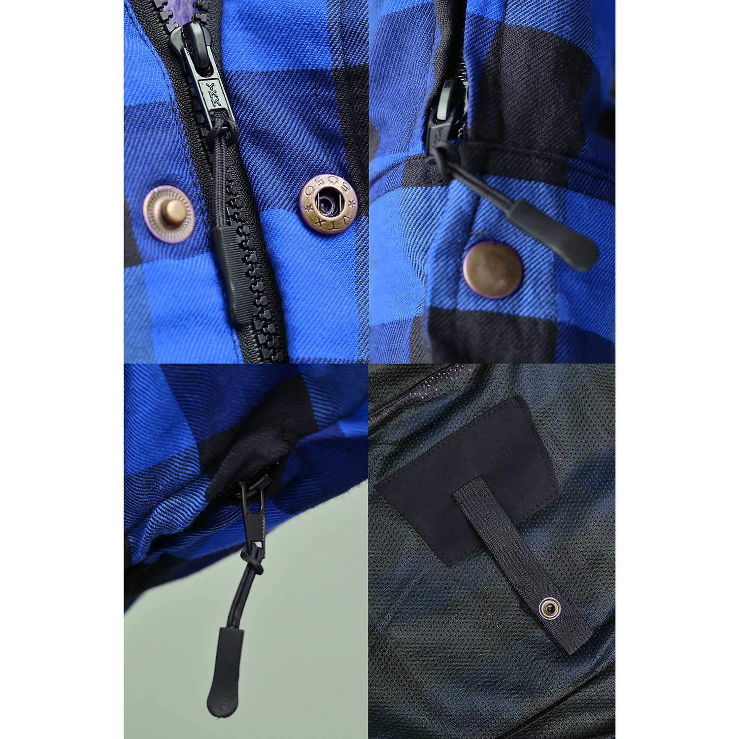 ASC Bikers Protective Kevlar Shirts Blue/Black