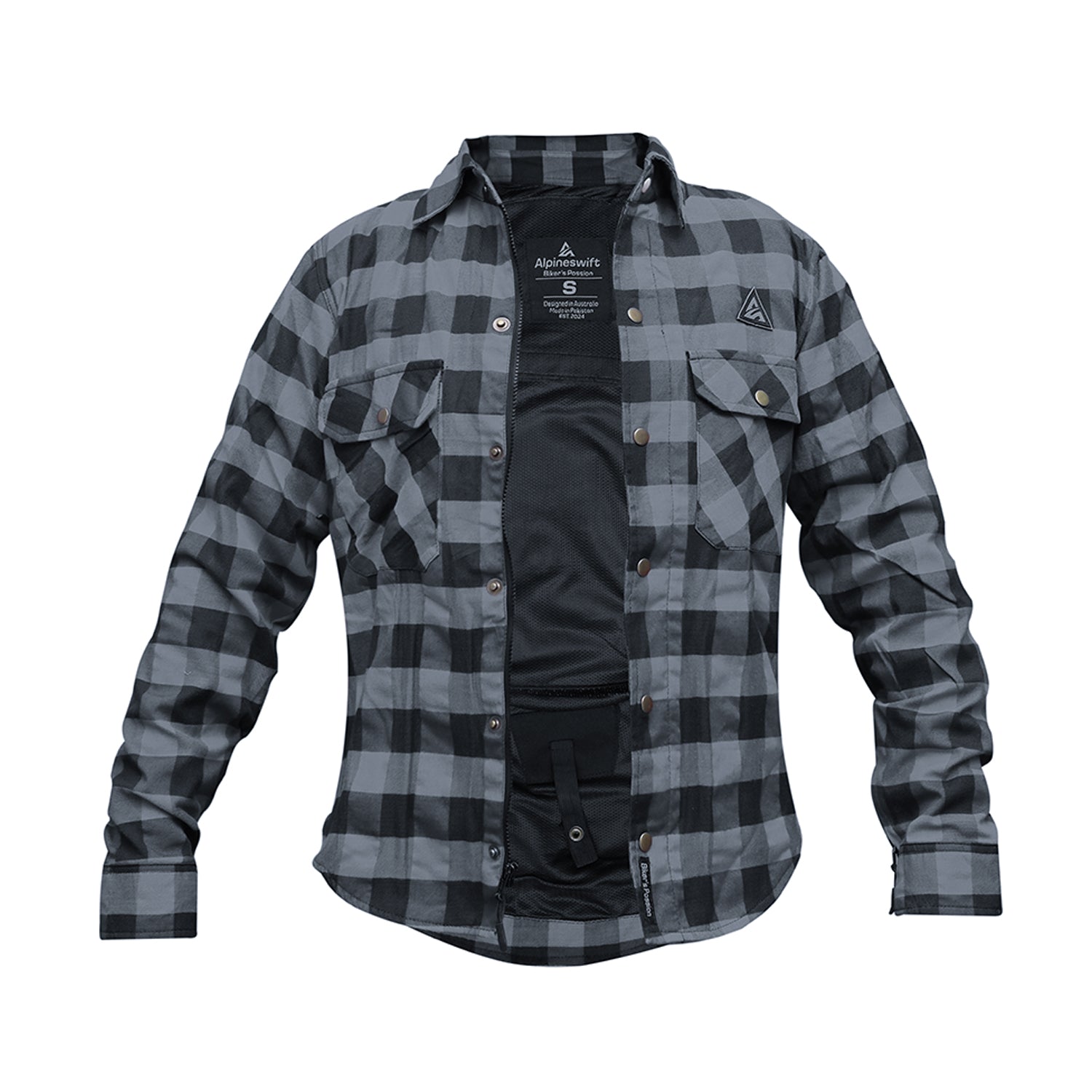 ASC Bikers Protective Kevlar Shirts Grey/Black