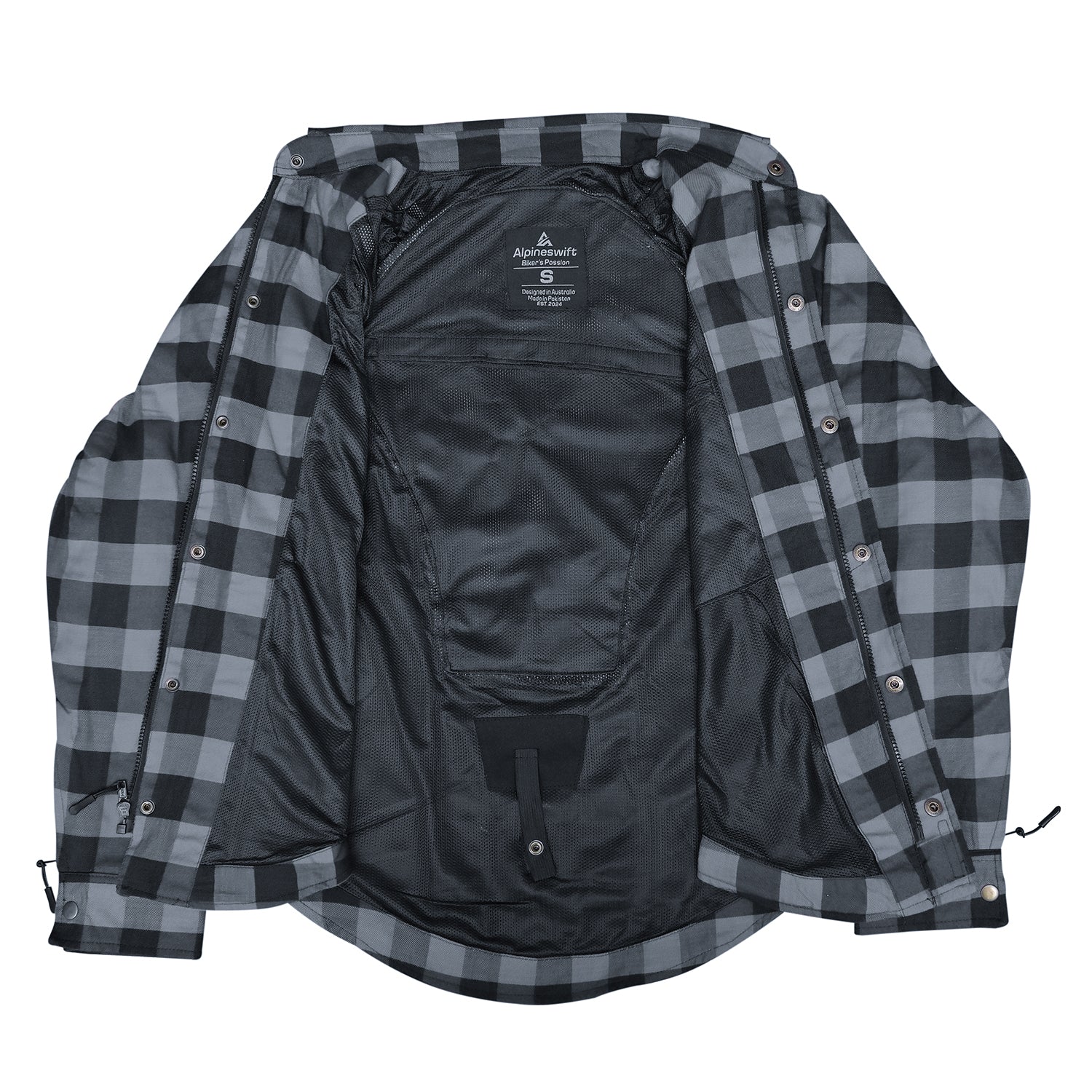 ASC Bikers Protective Kevlar Shirts Grey/Black