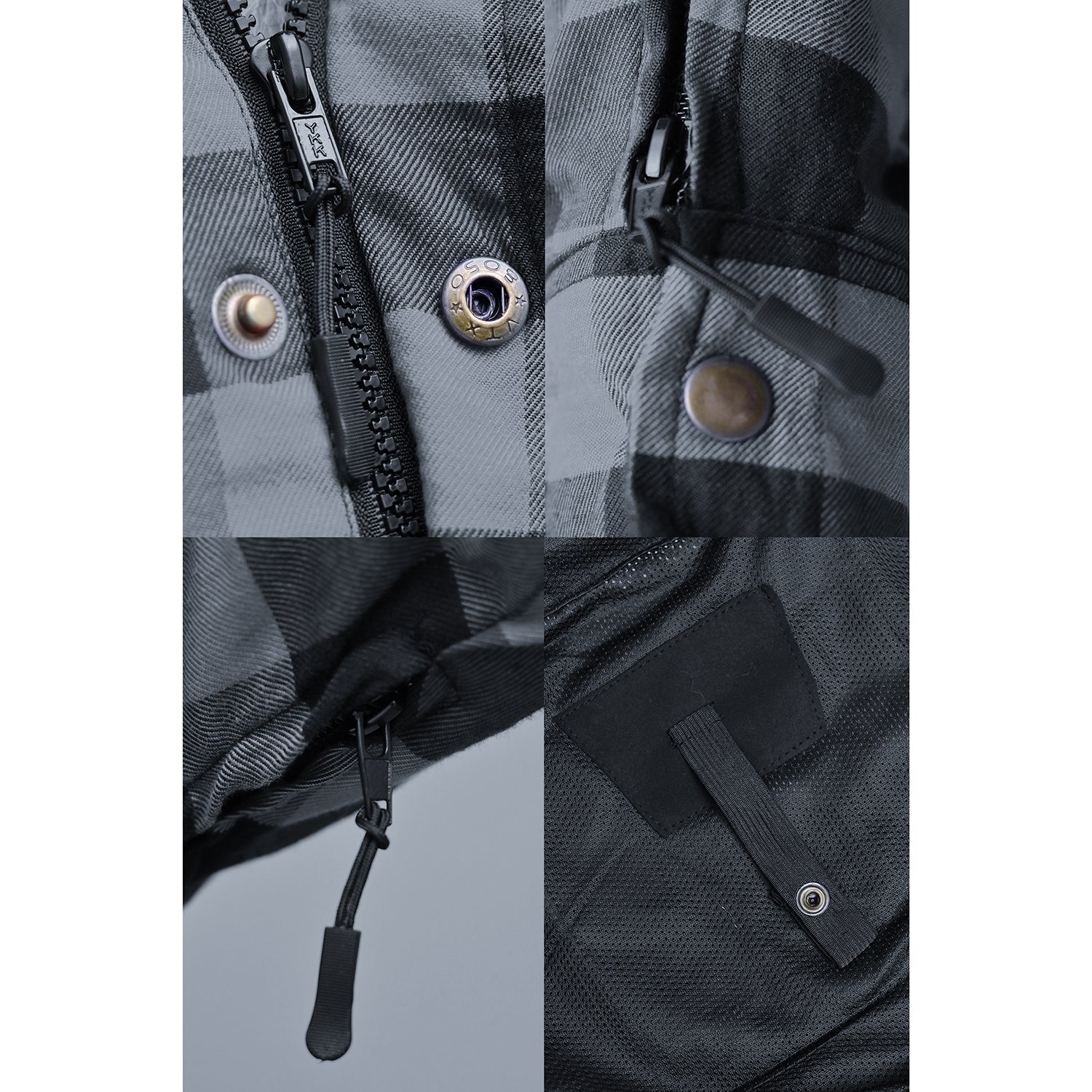 ASC Bikers Protective Kevlar Shirts Grey/Black