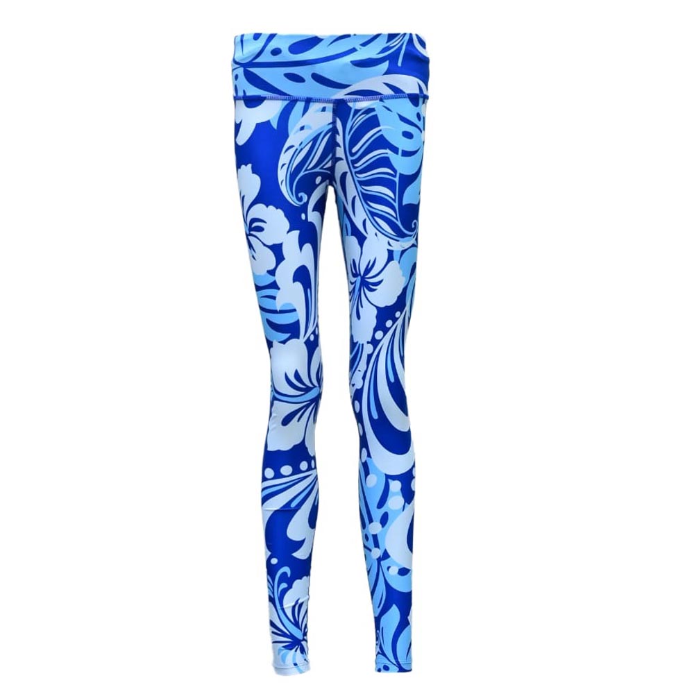 ASC Flex Blue Floral High-Waisted Leggings