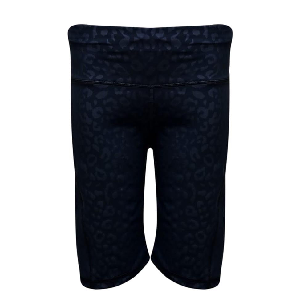 ASC Black High-Waisted Leopard Print Shorts