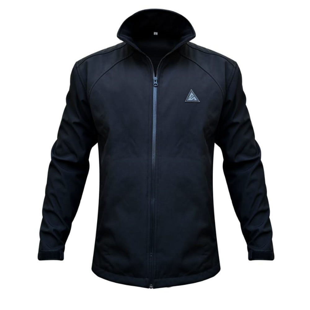 Men’s Softshell Zip-Up Jacket (Black)