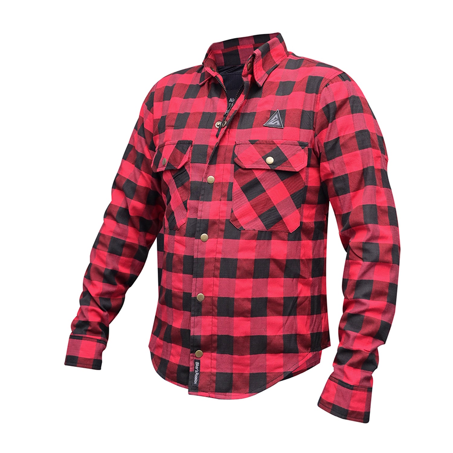 ASC Exo-Rider Kevlar® Lined Motorcycle Shirt – Red & Black