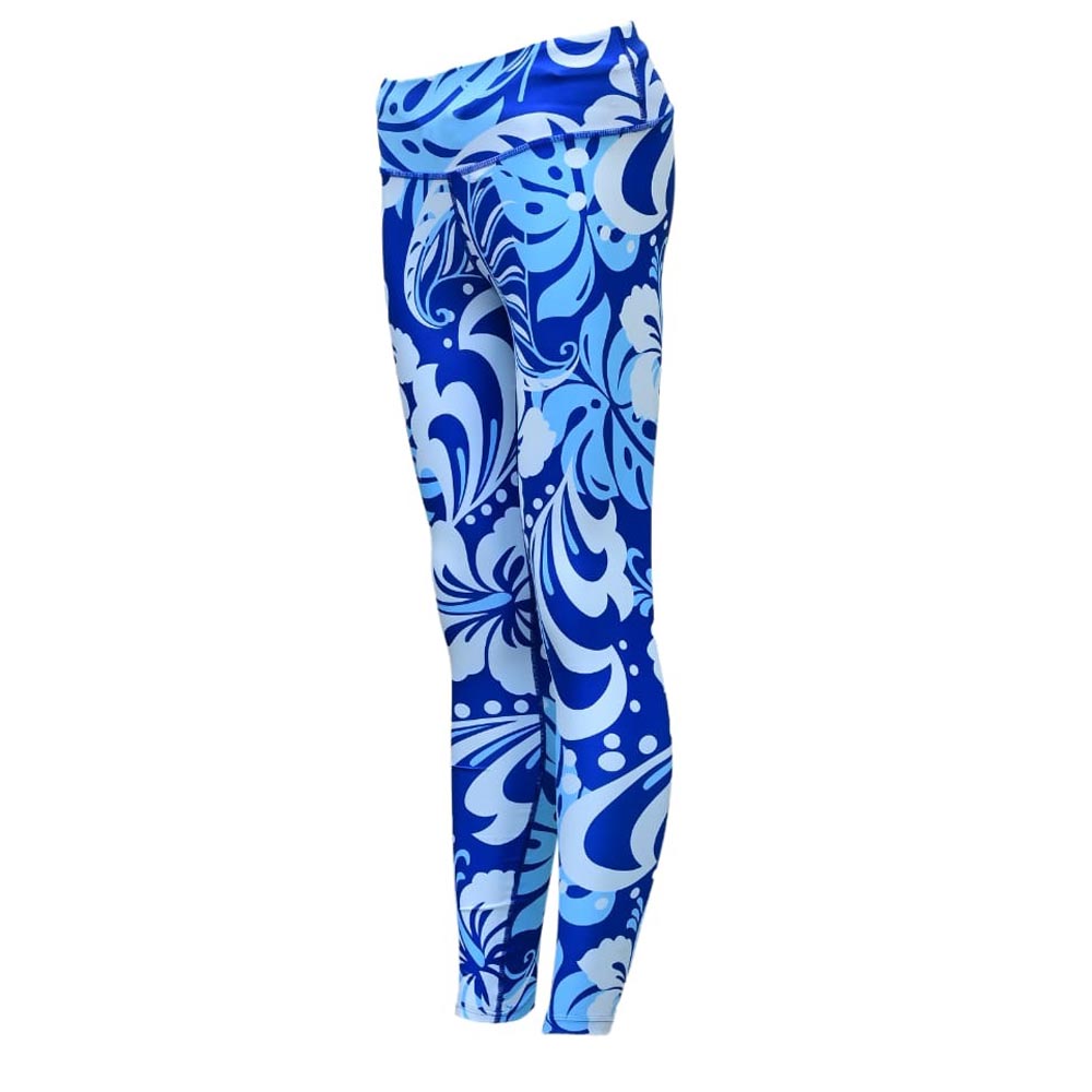 ASC Flex Blue Floral High-Waisted Leggings