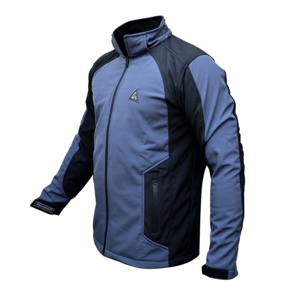 Men’s Softshell Zip-Up Jacket (Blue & Black)