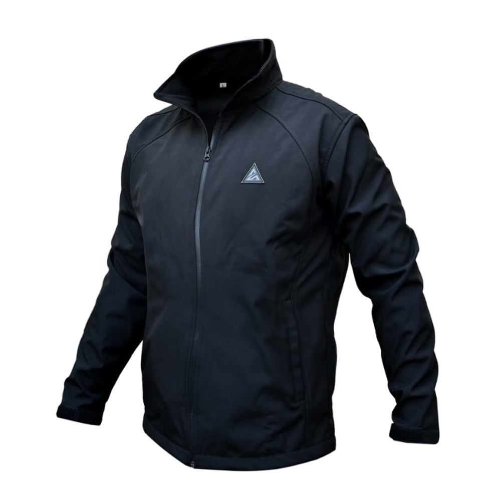 Men’s Softshell Zip-Up Jacket (Black)