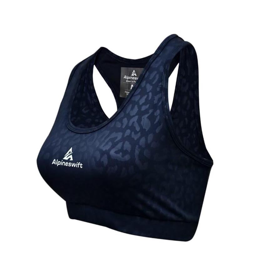 ASC Black Leopard Print Sports Bra