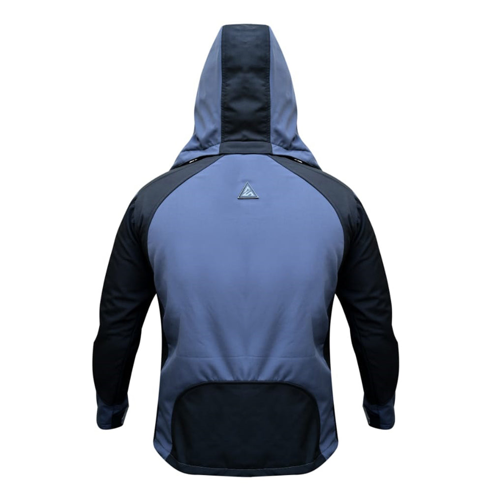 Men’s Softshell Zip-Up Jacket (Blue & Black)