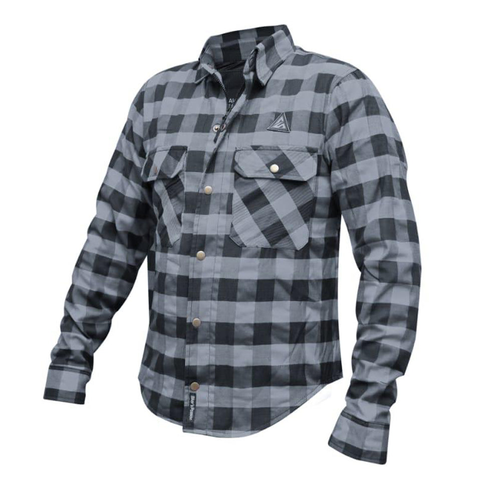 ASC Exo-Rider Kevlar® Lined Motorcycle Shirt – Gray & Black