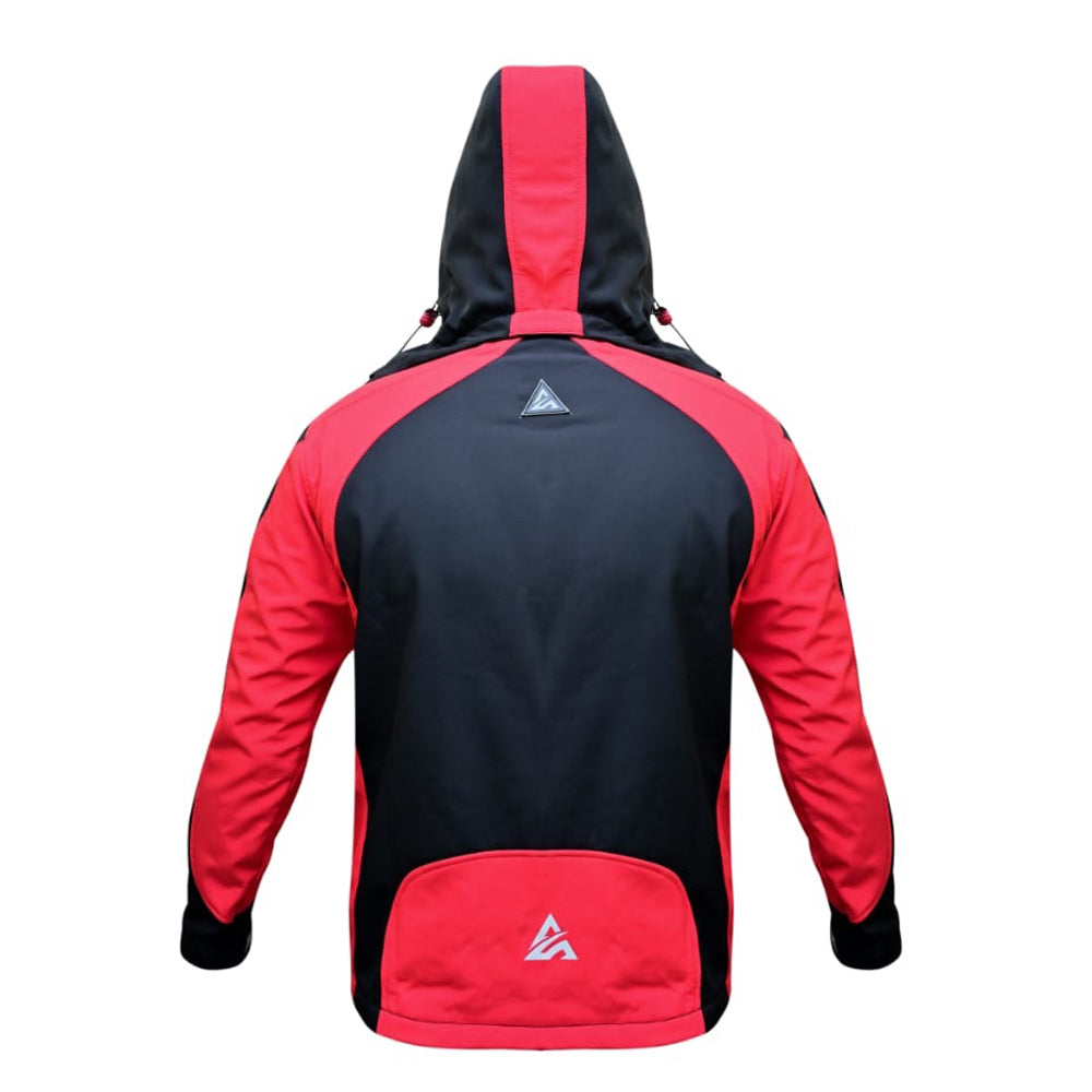 Men’s Softshell Zip-Up Jacket (Red & Black)