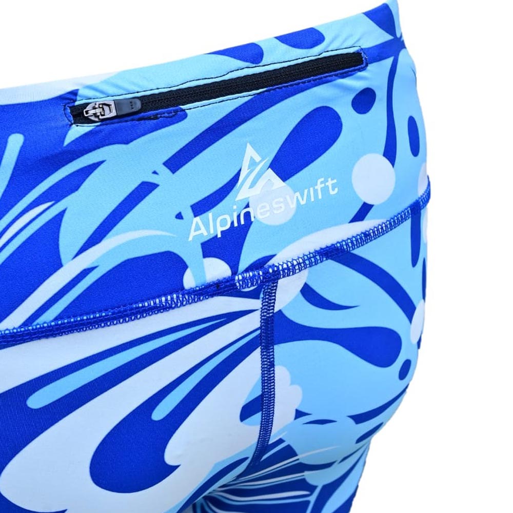 ASC Flex Blue Floral High-Waisted Leggings