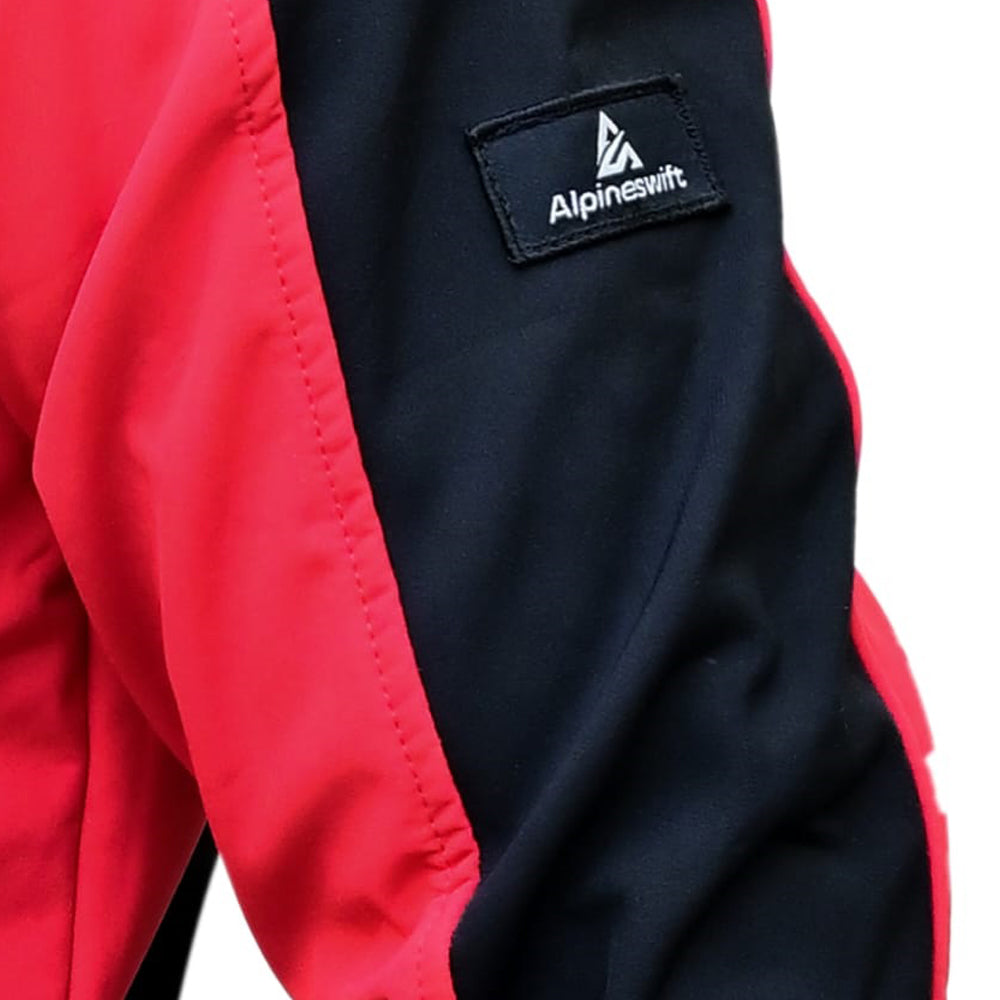 Men’s Softshell Zip-Up Jacket (Red & Black)